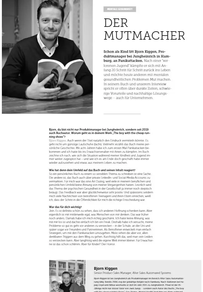 Jungheinrich Unternehmenszeitung Yellow Press mit Bjorn Kiggen