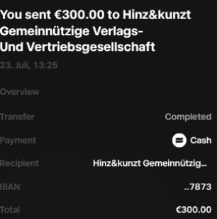 Spende Hinz & Kunst