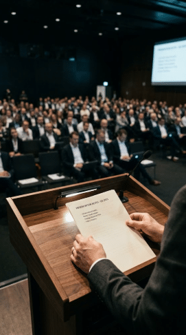 Wenn der Körper streikt: Was gegen Auftrittsangst im Beruf wirklich hilft Symptome von Auftrittsangst und Redeangst vor einer Präsentation im Meetingraum